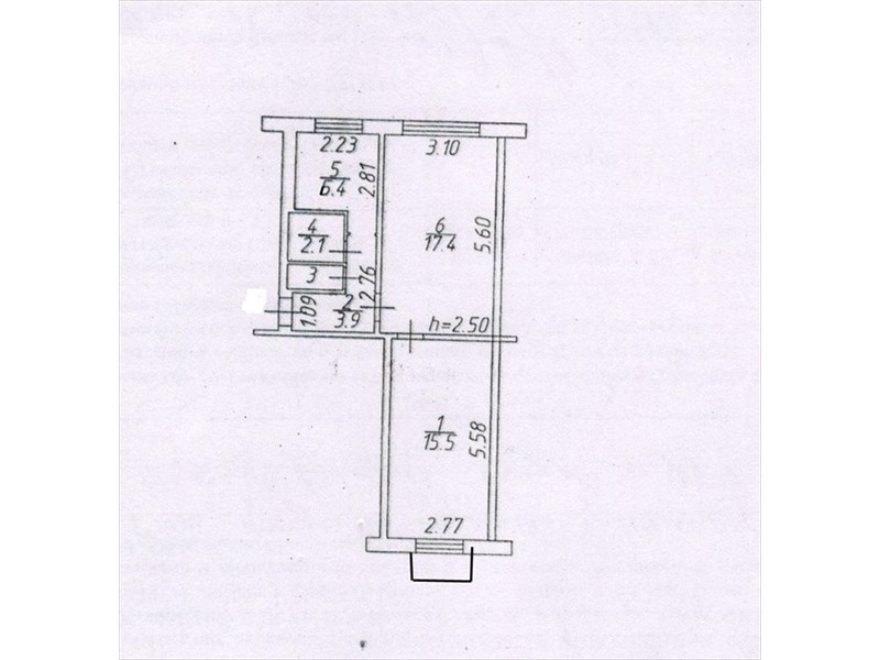 2-комнатная хрущевкакомсомольская улица, 6.